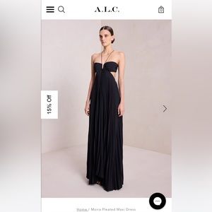 A.L.C. Moira Pleated Maxi Dress